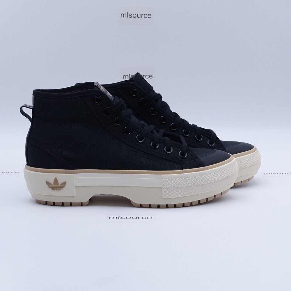 NEW adidas Originals Nizza Trek Leopard Platform Sneaker FZ5999 Black - Picture 3 of 9